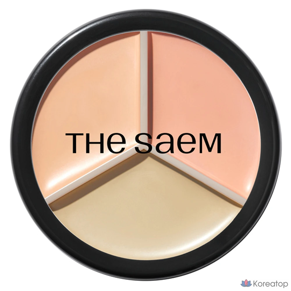 Консилер The Saem Cover Perfection Triple Pot, 13,5 г, 1 шт., оттенок 03 Correct Up Beige