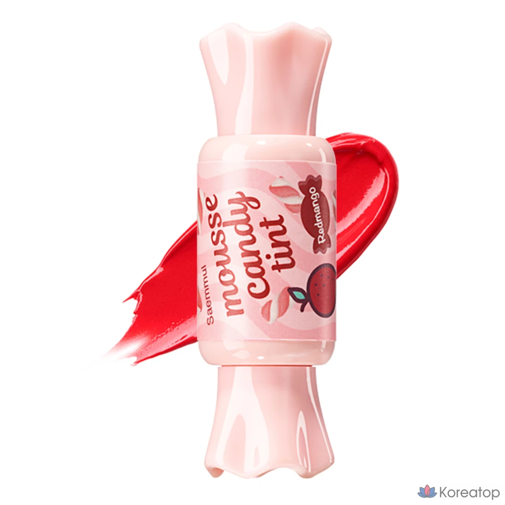 The Saem Sammul Mousse Candy Tint, 8 г, 01 мусс из красного манго, 1 шт.