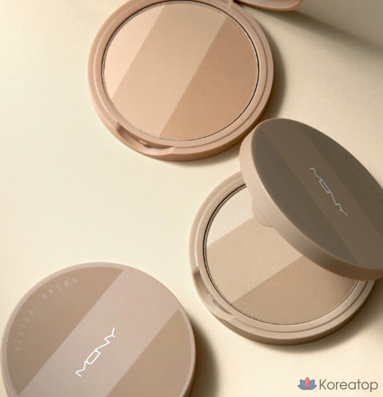 Тени для век Mqny New York Fake Up 3-Color Shading, 9 г, бежево-коричневый, 1 шт., фото 9