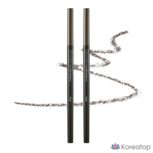 Карандаш для бровей The Face Shop fmgt Brow Master Slim, цвет 01, серо-коричневый, 1 шт.