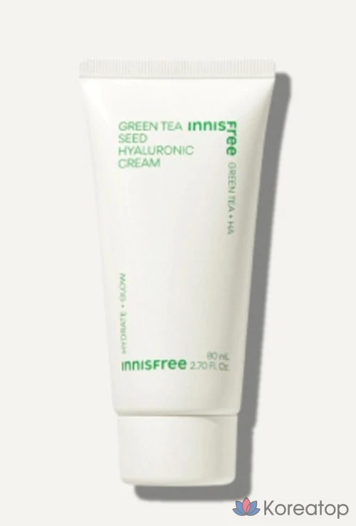 Крем Innisfree с гиалуроновой кислотой и экстрактом зеленого чая, 80 мл, 1 шт.