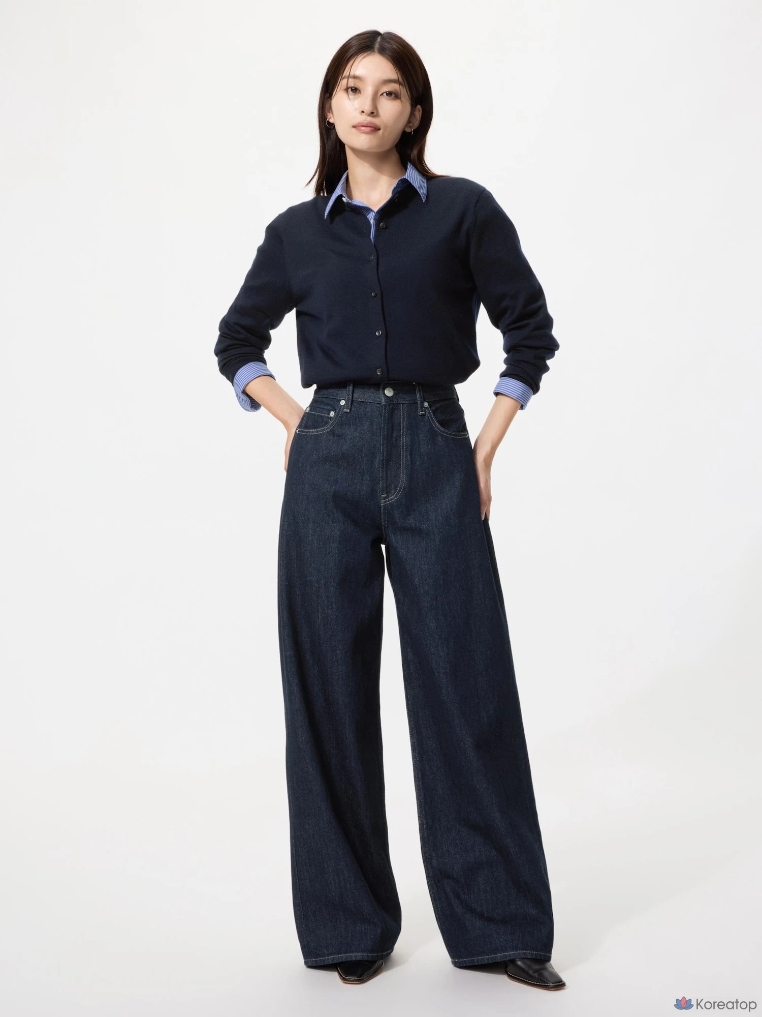 Джинсы Uniqlo High-Rise Wide Jeans