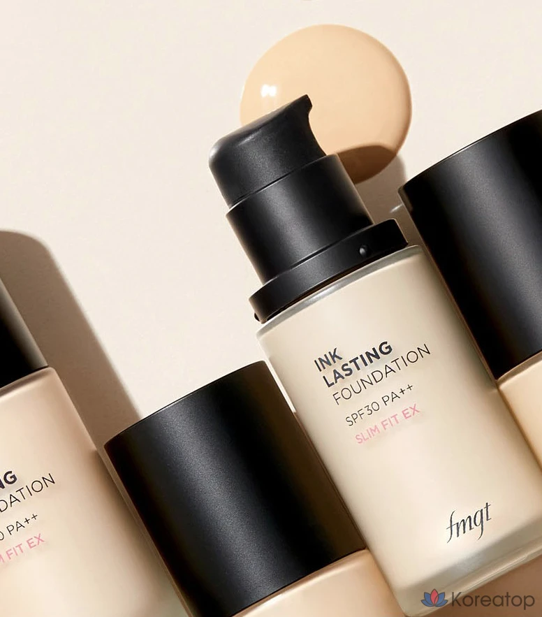 Тональный крем The Face Shop Ink Lasting Foundation Slim Fit, 30 мл, 1 шт., N201 Абрикосово-бежевый, фото 8