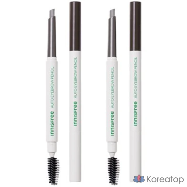 Карандаш для бровей Innisfree Flat Eyebrow Pencil 1 + 1 (0.3g + 0.3g), Sunset Pink Rose Brown, 1 шт.