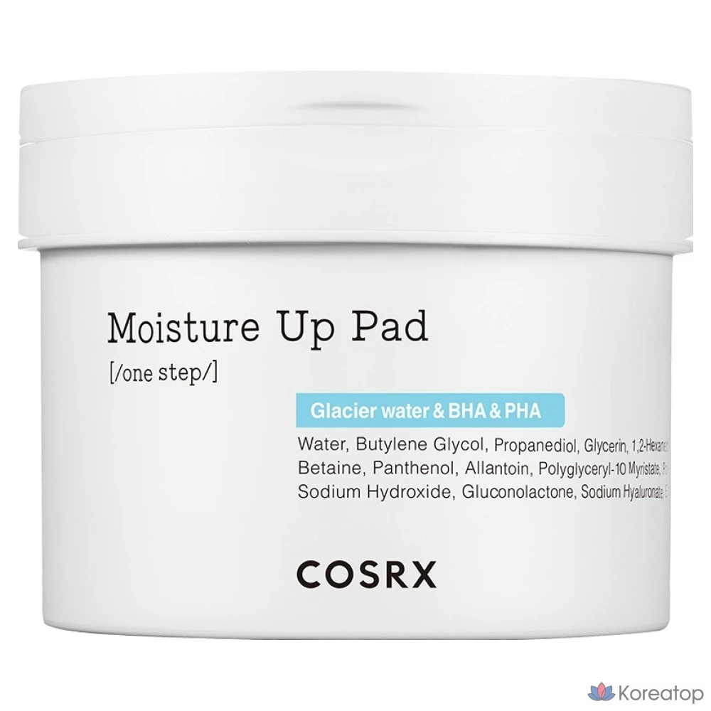 Увлажняющие подушечки COSRX One-Step Moisture Up, 140 мл, 70 листов, 1 упаковка.