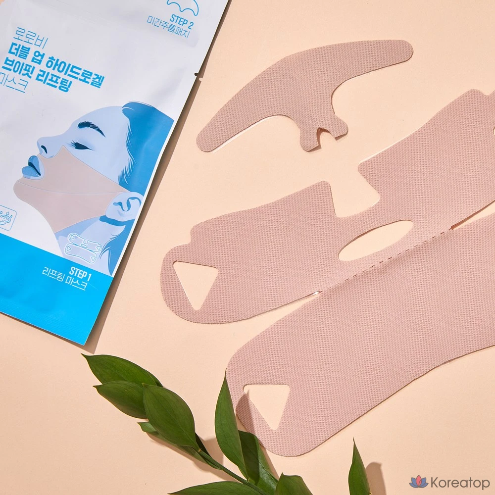 LOLO SKINNY Double Up Collagen Hydrogel V-Line Lifting Pack Mask Sheet LS0010, 5 шт., 10 шт., фото 5