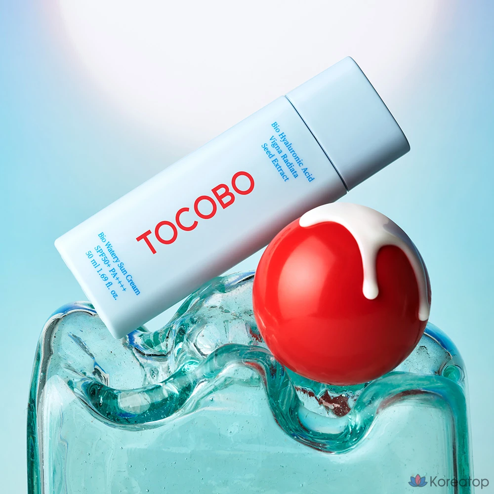 Набор из 4 успокаивающих солнцезащитных средств Tokobo Bio Watery Sunscreen 50 мл и Cica Calming Sun Serum 10 мл, SPF50+ PA++++., фото 5
