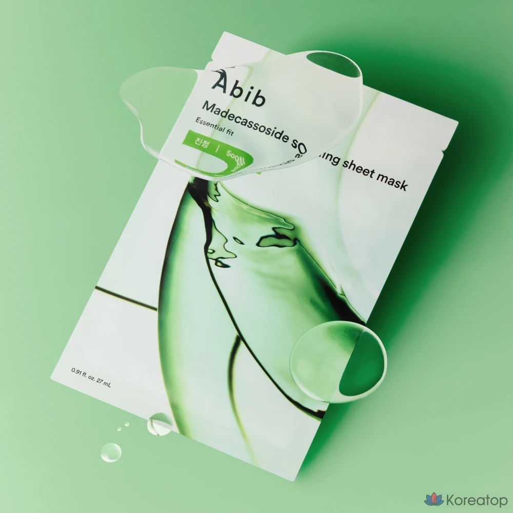 Маска для лица Abib Madecassoside Calming Essential Fit, 1 упаковка, 40 листов, фото 5