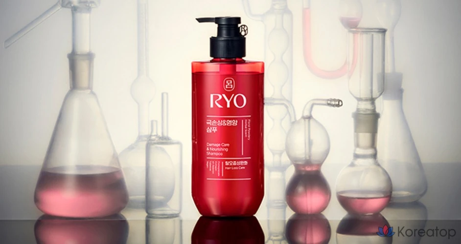 Шампунь Ryo Hambit Extreme Damage and Nutrition Hair Loss Relief с цветочным пудровым ароматом, 480 мл, 1 шт., фото 4