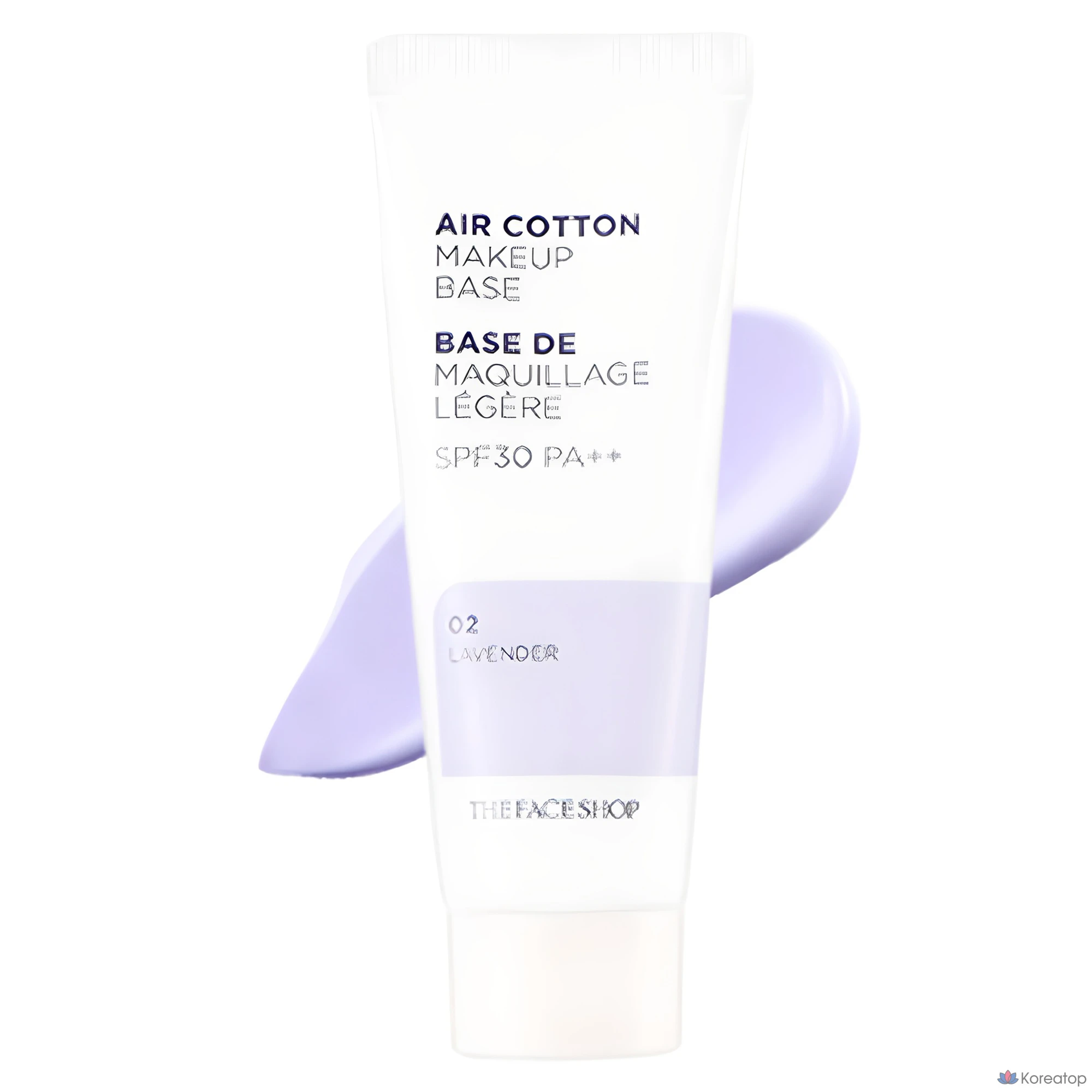 База под макияж The Face Shop Air Cotton, 35 г, лаванда, 1 шт.