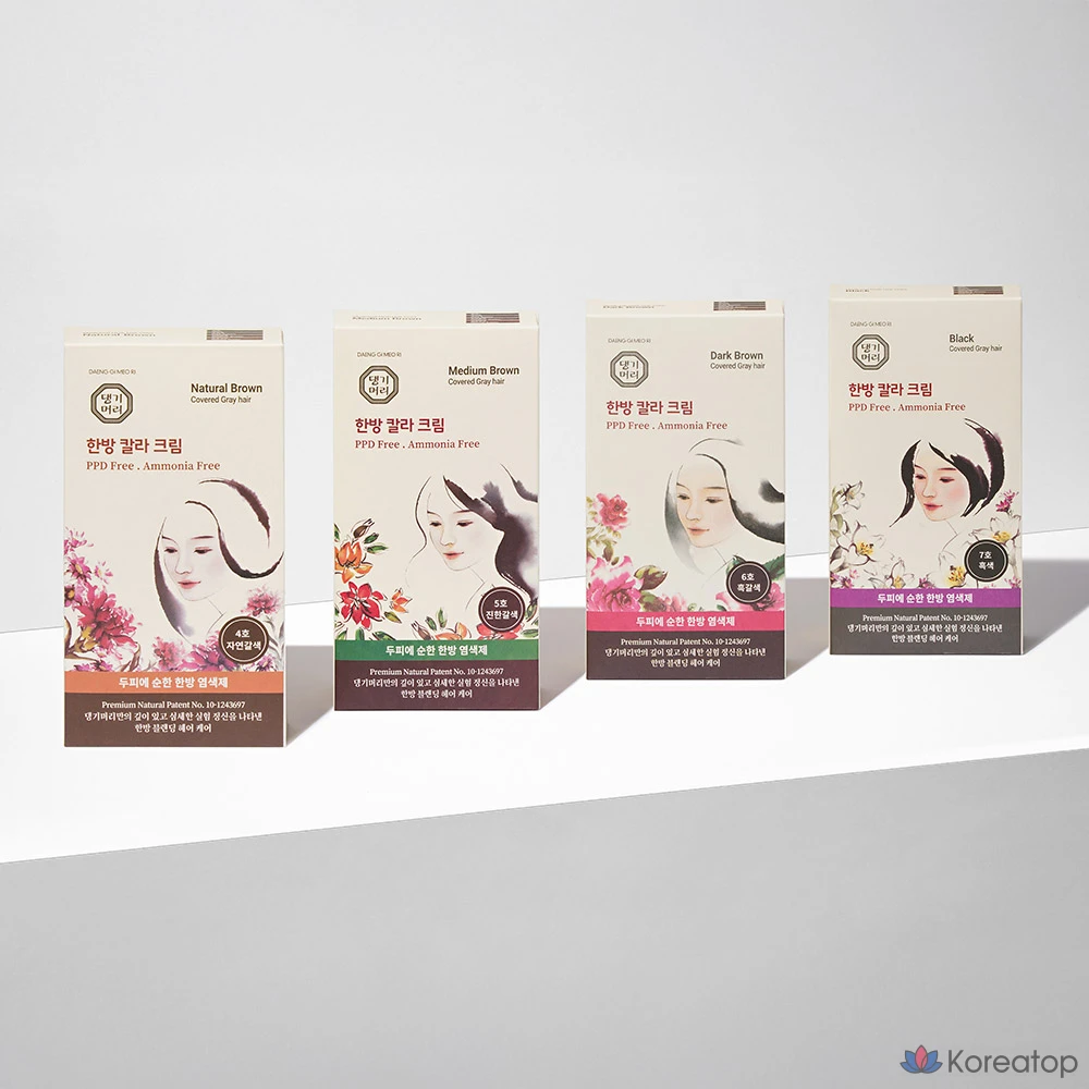 Краска для волос Danggi Meori Oriental, № 6, темно-коричневый, 1 шт., фото 4