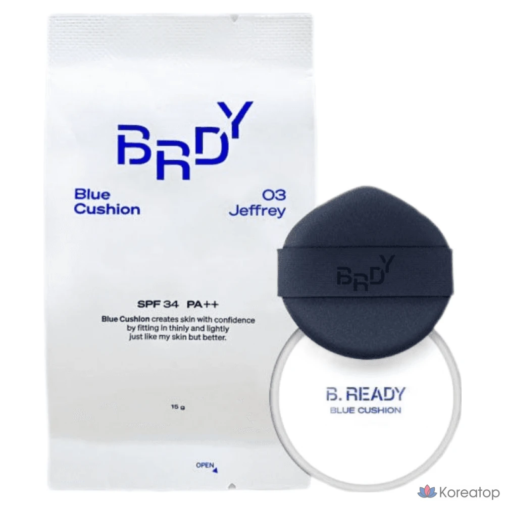 Сменный блок для тонального крема B.READY NEW Blue Cushion Refill (SPF 34 PA++/15 г), 1 шт.