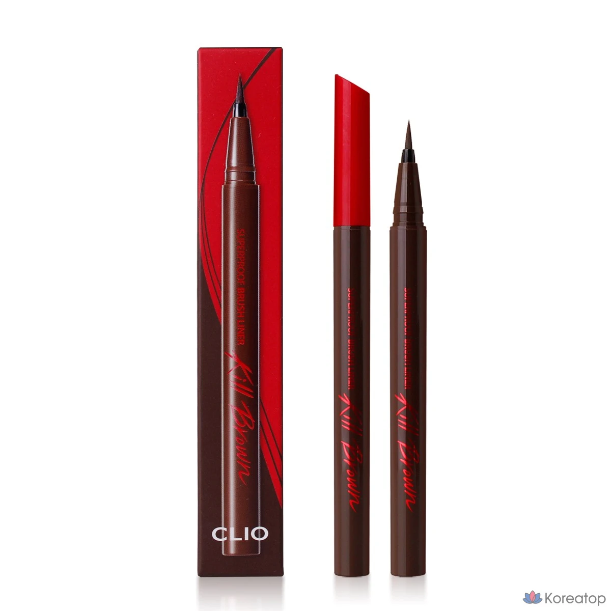 Подводка для глаз Clio Superproof Brush Liner, оттенок 02 Kill Brown, 1 шт.