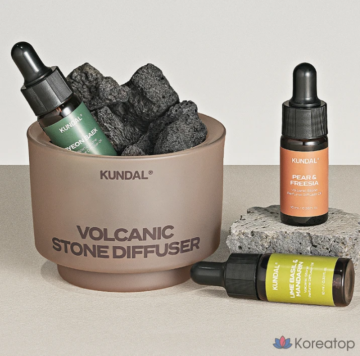 Набор для ухода Kundal Volcanic Stone Perfume Diffuser Set, оттенок Pear & Freesia, 10 мл, 1 шт., фото 7
