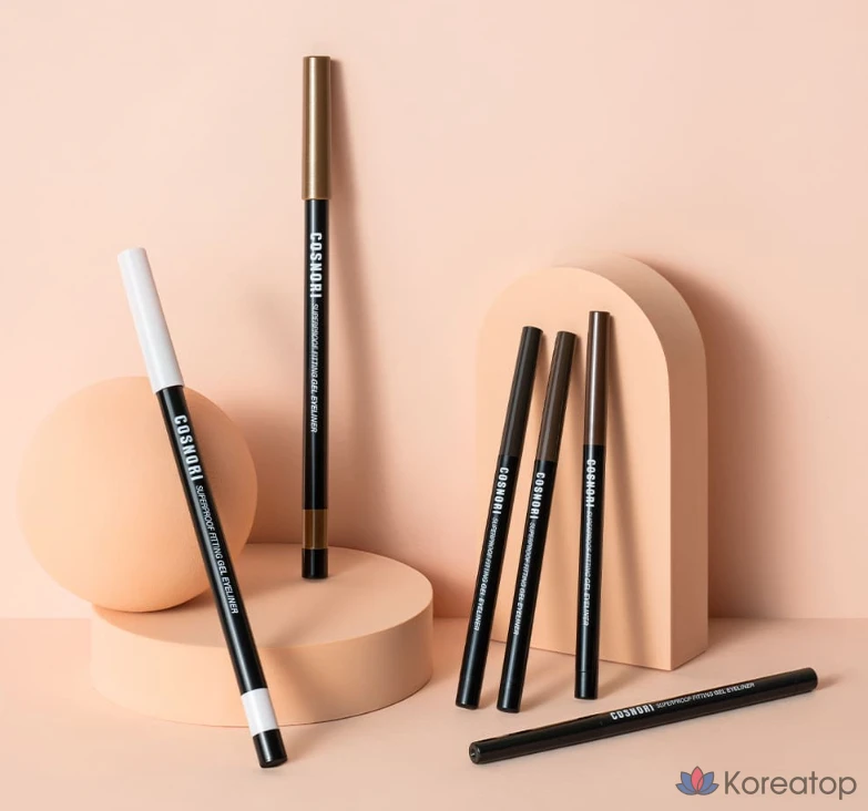 Гелевый карандаш для глаз Cosnori Superproof Fitting Gel Eyeliner Pencil 0.13 г, оттенок 03 Walnut Brown, 1 шт., фото 7