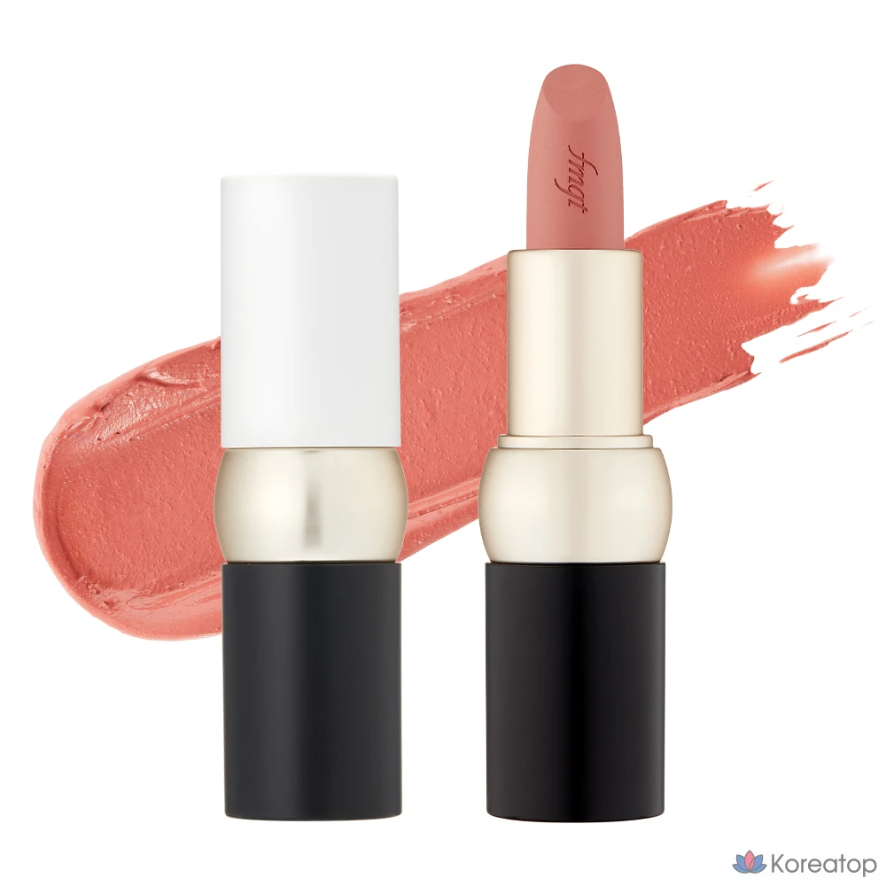 FMGT The Face Shop бархатная помада, 1 шт., 04 Нюд-абрикос