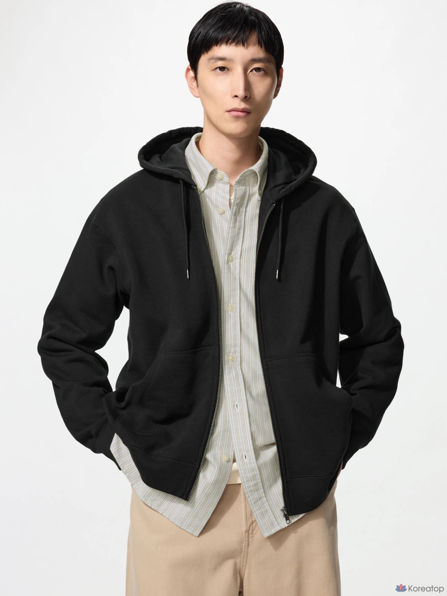 Парка на молнии Uniqlo Sweat Full-Zip Parka