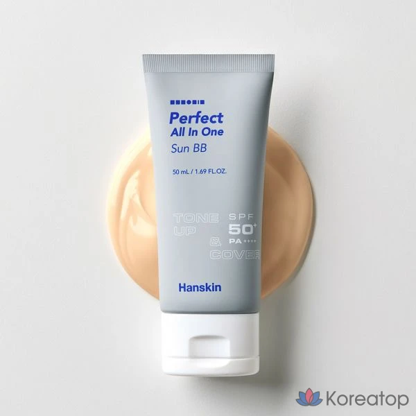 Солнцезащитный BB-крем HANSKIN Perfect All-in-One SPF50+, 50 мл, 1 шт.