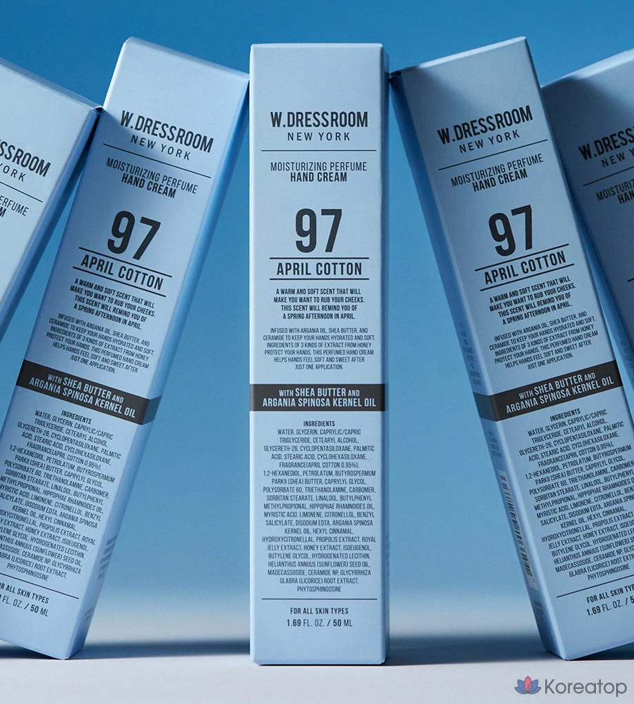 Набор из 4 комплектов: парфюмерный крем для рук W.Dressroom 50 мл, ароматы: 49 «Персиковый цветок» и 97 «Апрельский хлопок»., фото 6