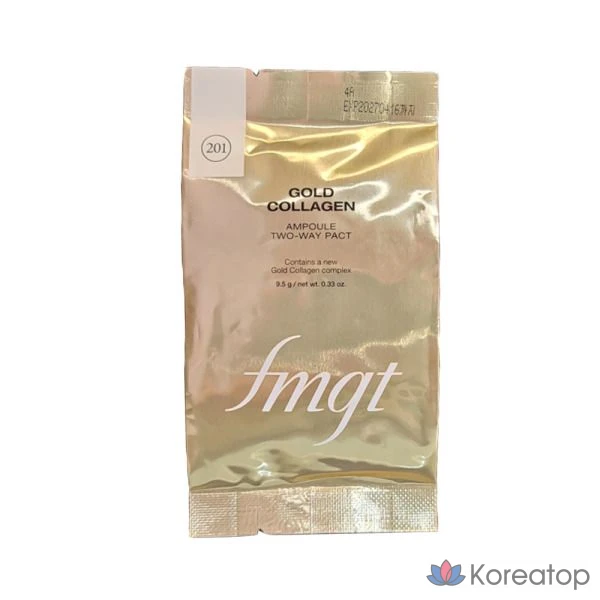 Ампула FMGT Gold Collagen Two-Way Pact с золотым коллагеном, сменный блок, № 203, натуральный бежевый, 1 шт.