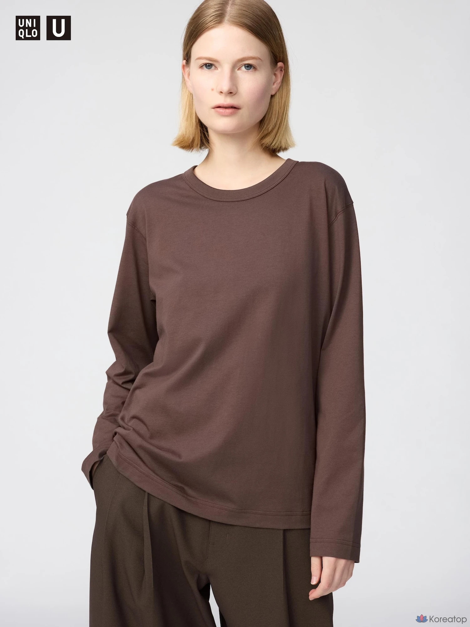 Футболка с длинным рукавом Uniqlo Supima Cotton T