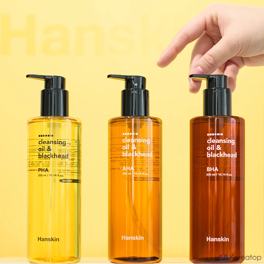 Очищающее масло HANSKIN от черных точек с AHA-кислотами, 300 мл, 1 шт.