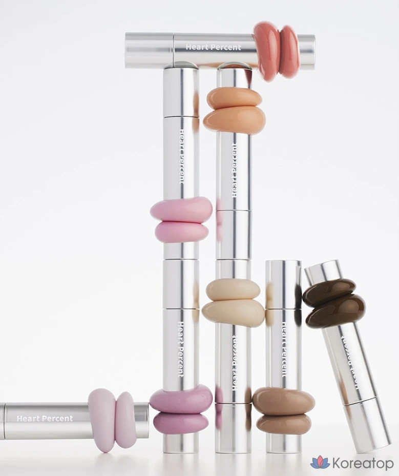 Тинт для губ Heart Percent Dot On Mood One Way Glow, 4 г, 14 шт., оттенок Teddy Mocha, 1 шт., фото 5