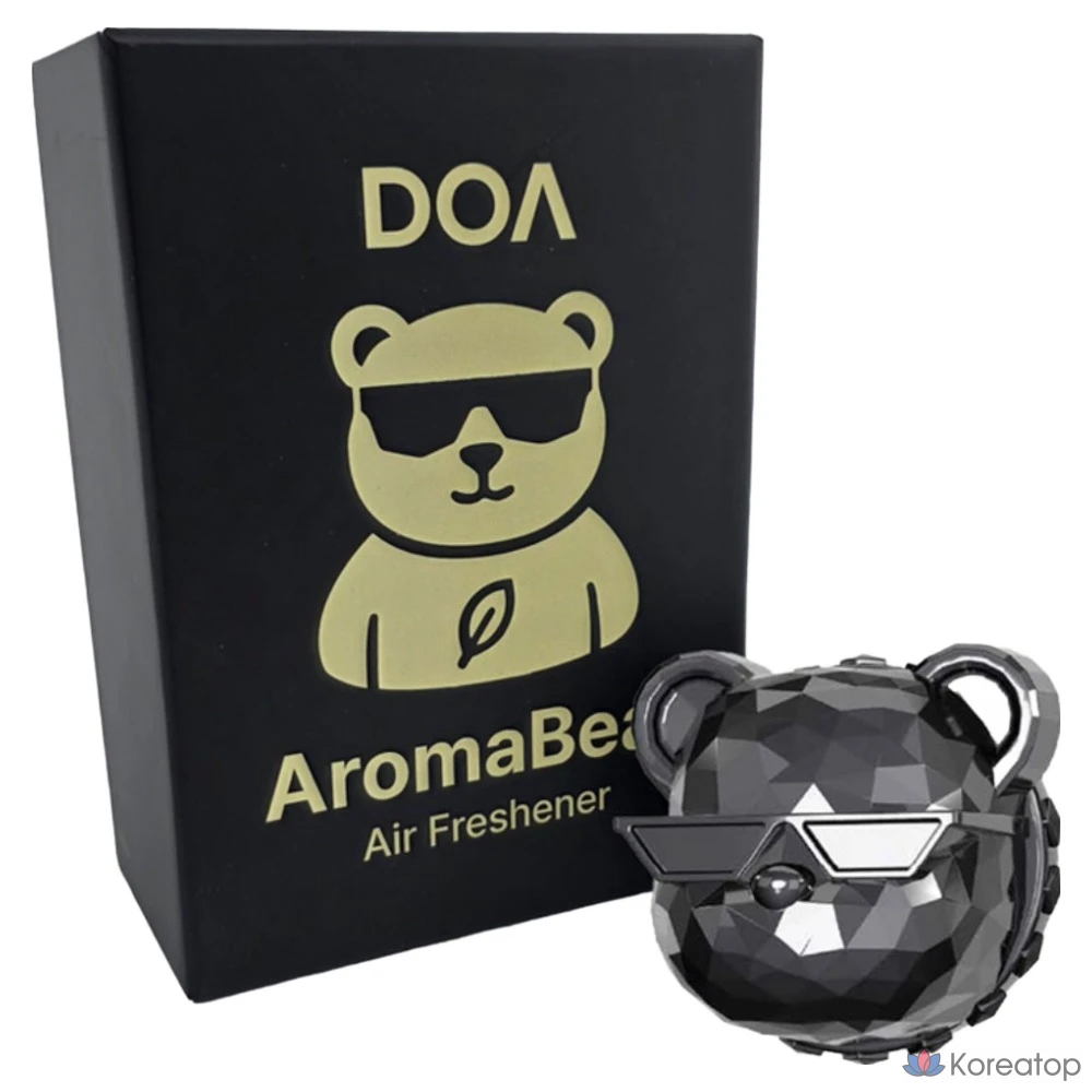 Ароматизатор для автомобиля DA99 Aroma Bear, Dark Chrome Clean Cotton, 1 шт.