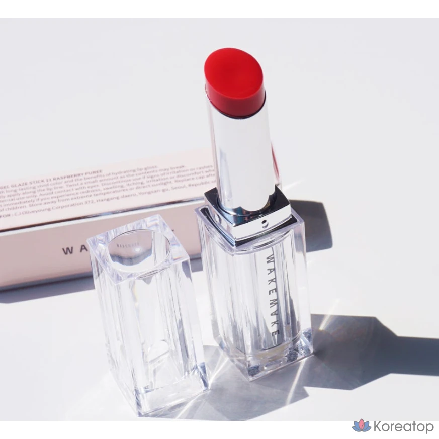 Wakemake Dewy Gel Glaze Stick Губы с пухлой, блестящей и гладкой текстурой, 1 стик, 17 Petal Hazel