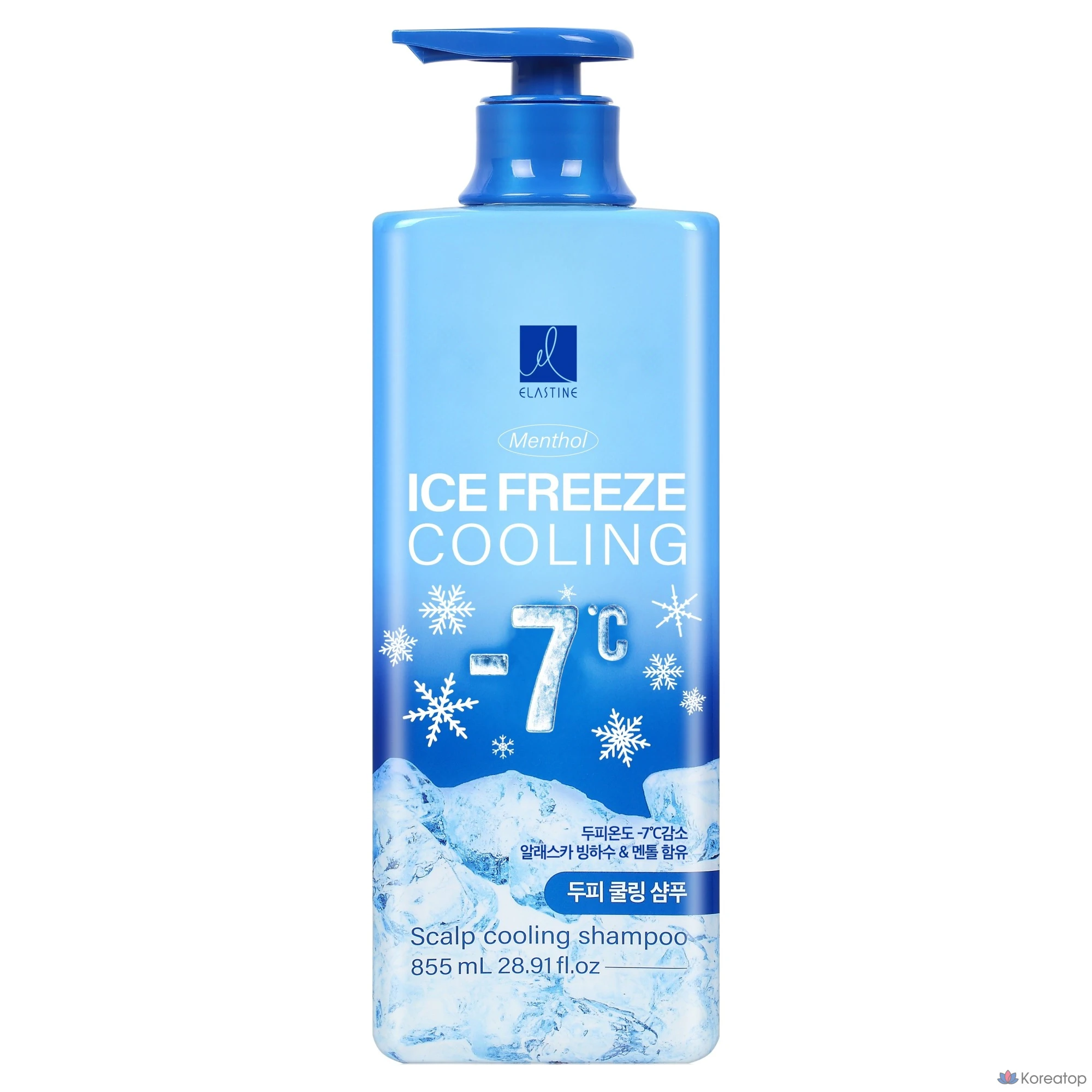 Охлаждающий шампунь для кожи головы Elastine Ice Freeze с ментолом, 855 мл, 1 шт.