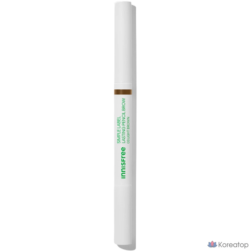 Карандаш для бровей Innisfree Simple Label Lasting Pencil Brow, 0,15 г, № 3, светло-коричневый, 1 шт.