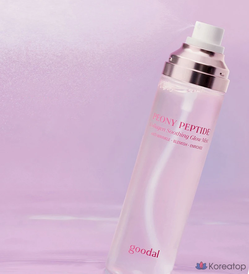 Спрей для лица Goodal Peony Peptide Collagen Water Glow Mist, 120 мл, 1 шт., фото 4