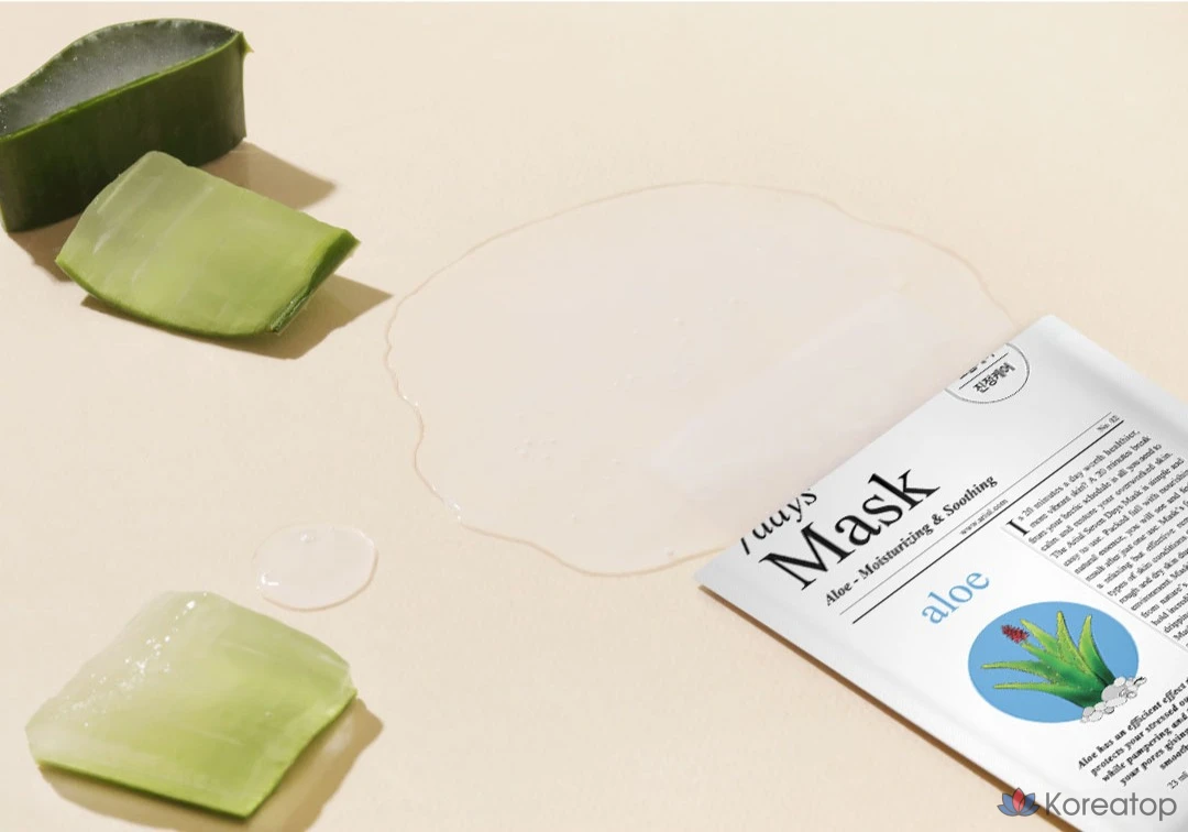 Набор масок для лица Ariel Seven Days Mask Pack Aloe H 23 мл, 10 штук, 6 штук, фото 6