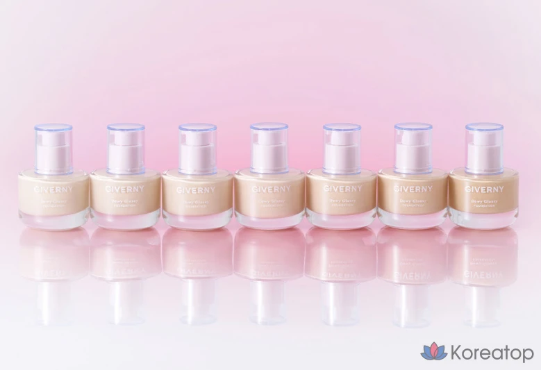 Тональный крем Giverny Dewy Glassy Foundation, 30 мл, оттенок 21NW Light Beige, 1 шт., фото 9