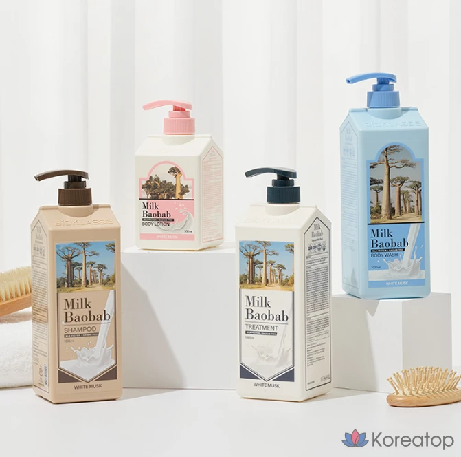 Гель для душа Milk Baobab с ароматом белого мускуса, 1 л, 1 шт., фото 5