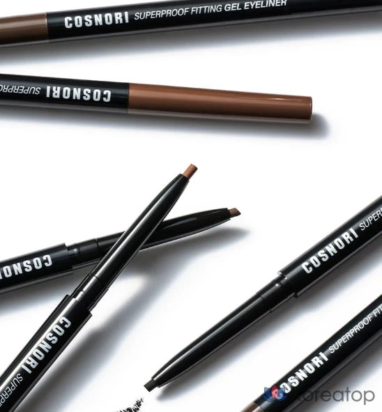 Гелевый карандаш для глаз Cosnori Superproof Fitting Gel Eyeliner Pencil 0.13 г, оттенок 03 Walnut Brown, 1 шт., фото 8