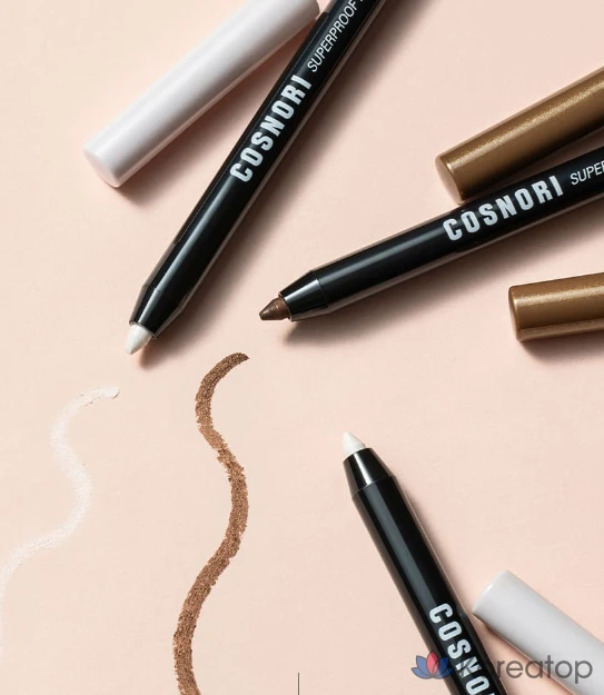 Гелевый карандаш для глаз Cosnori Superproof Fitting Gel Eyeliner Pencil 0.13 г, оттенок 03 Walnut Brown, 1 шт., фото 9