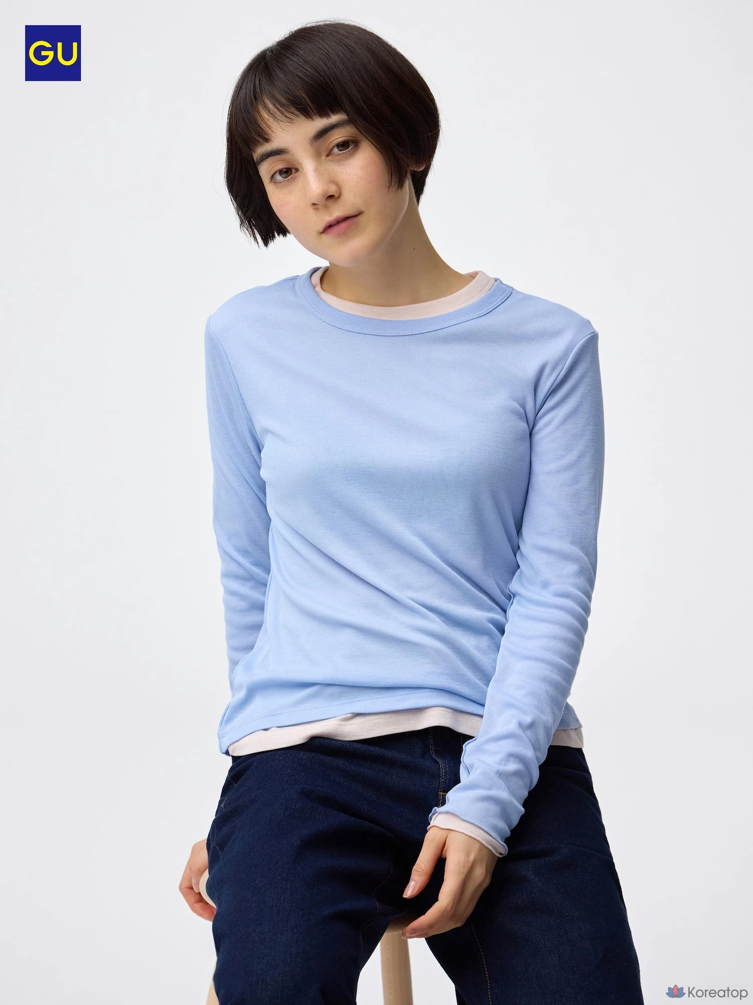 Футболка Uniqlo Soft Sheer Crew Neck T-Shirt Long Sleeve