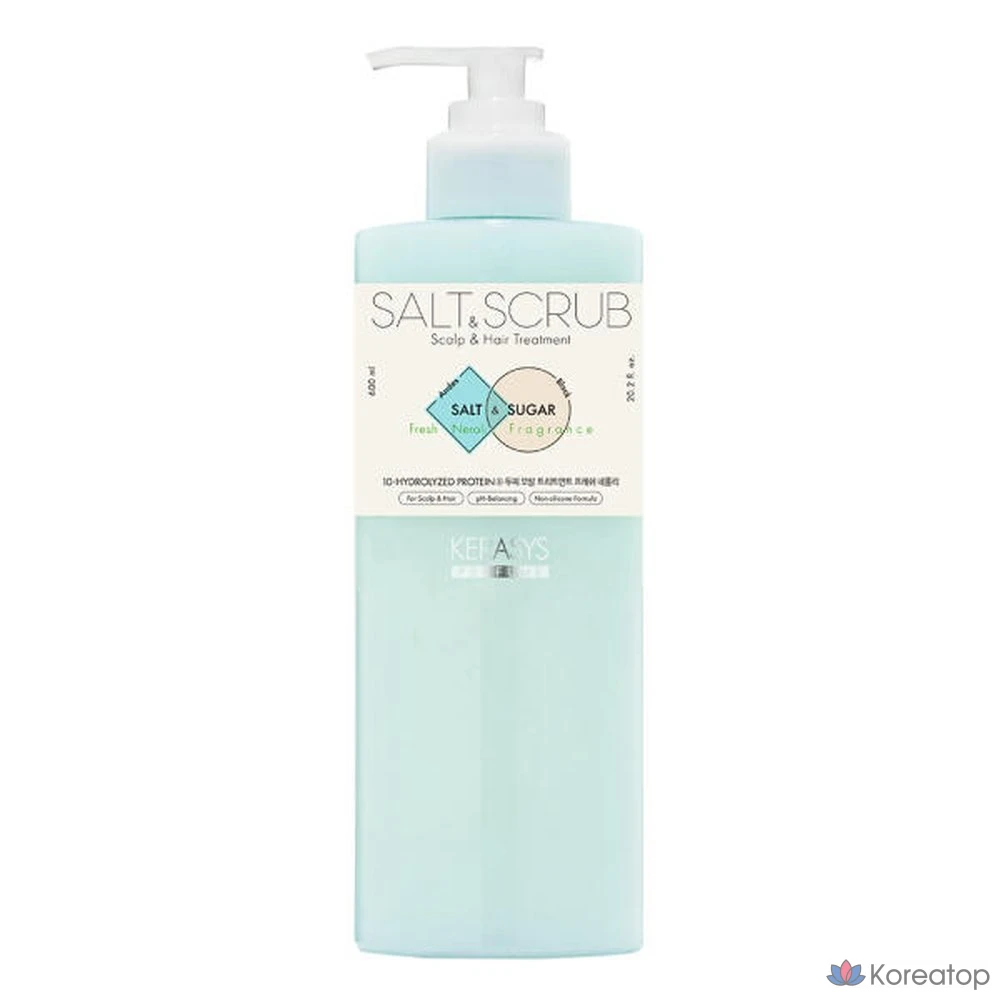 Скраб для кожи головы KeraSys Salt Scalp Scrub с экстрактом нероли, 600 мл, 1 флакон.