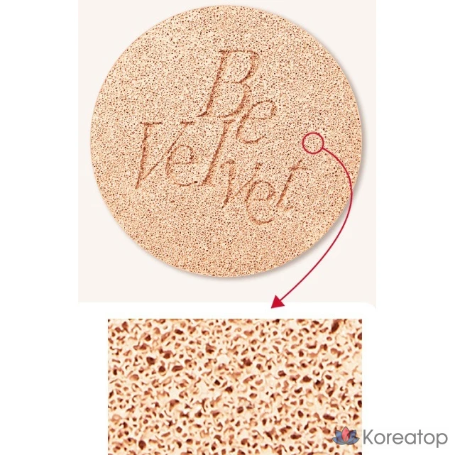Сменный блок тонального крема Espoir Bevelvet Cover New Class Cushion Foundation, 13 г, № 21, цвет слоновой кости, 1 шт., фото 3