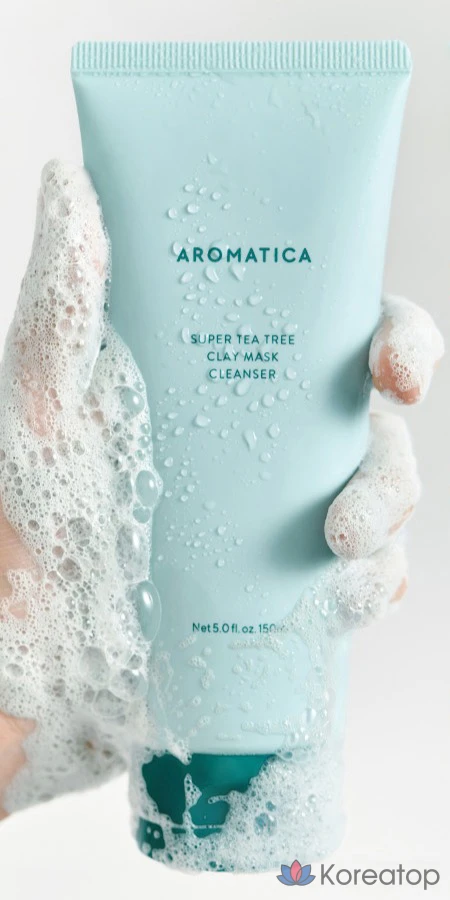 Очищающая маска Aromatica Super Tea Tree Clay Mask Cleanser, 150 мл, 3 шт., фото 7