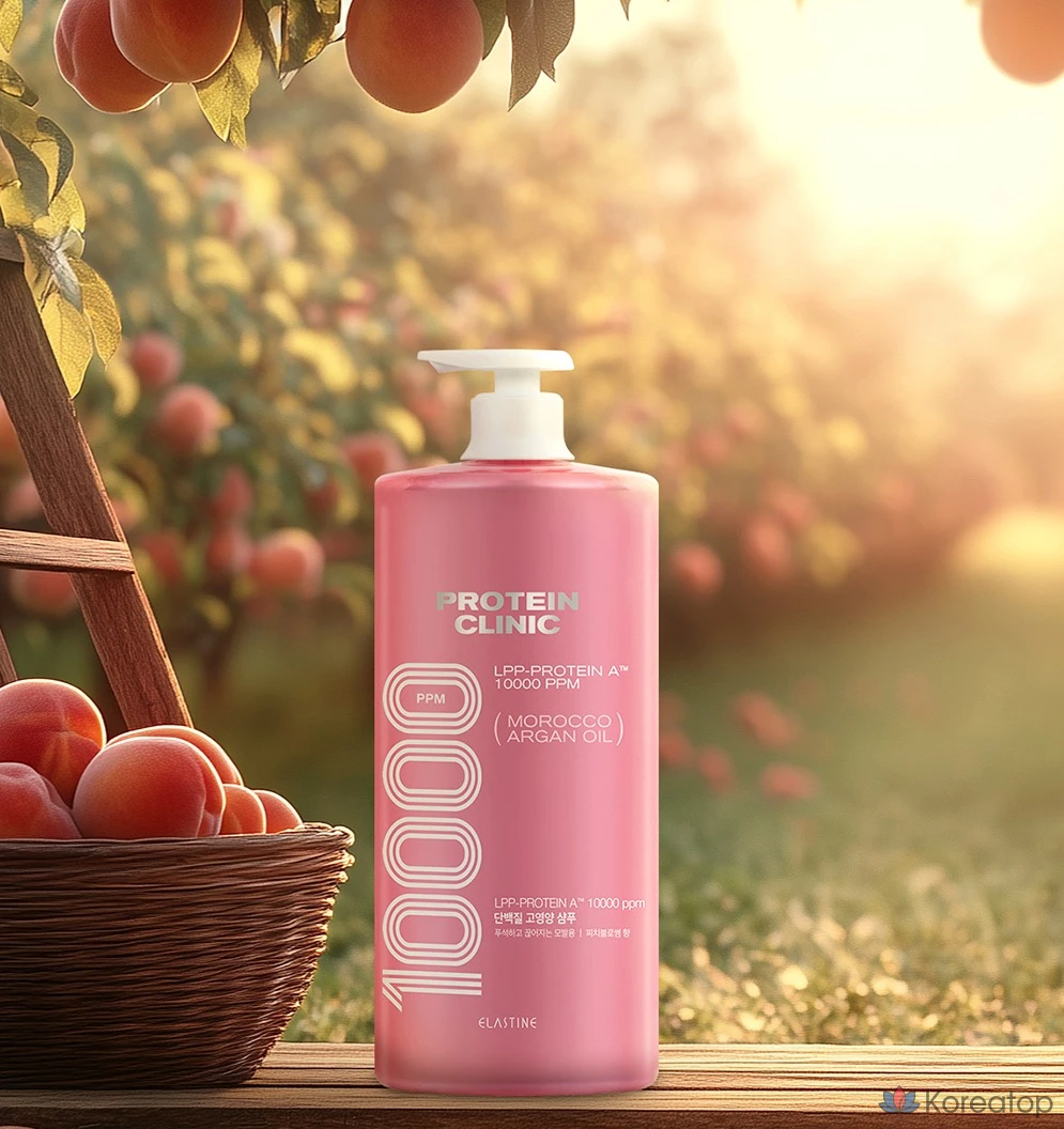 Шампунь Elastine Protein Clinic 10000 с марокканским аргановым маслом, с ароматом персикового цветка, 1,5 л, 1 шт., фото 2