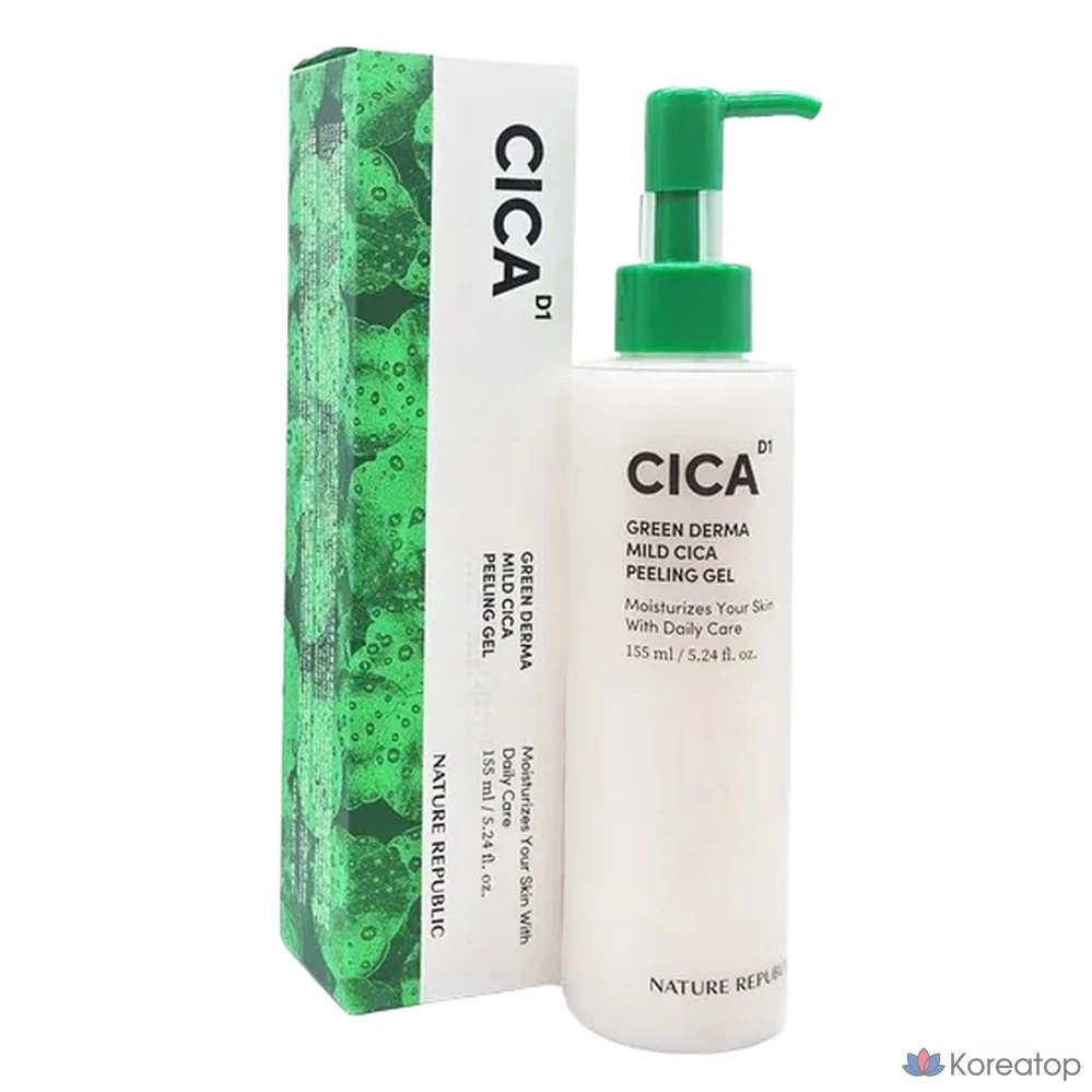 Отшелушивающий гель Nature Republic Green Derma Mild Cica, 155 мл, 1 шт.