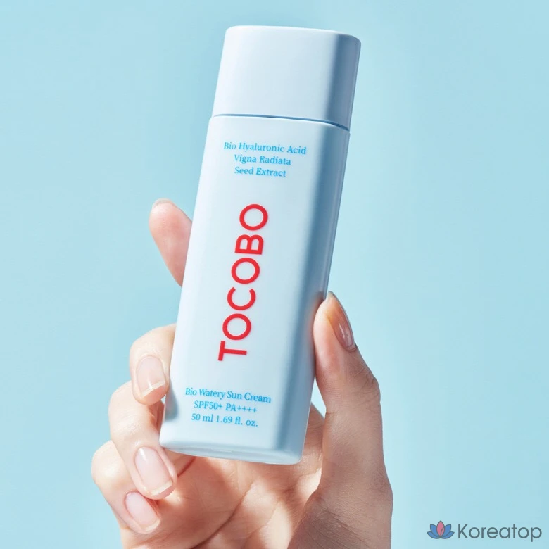 Набор из 4 успокаивающих солнцезащитных средств Tokobo Bio Watery Sunscreen 50 мл и Cica Calming Sun Serum 10 мл, SPF50+ PA++++., фото 7