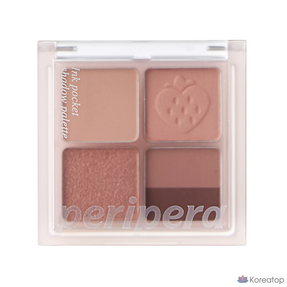 Палитра теней Peripera Ink Pocket Shadow Palette 23AD Soft Berry, 8 Muted Strawberry, 1 шт.