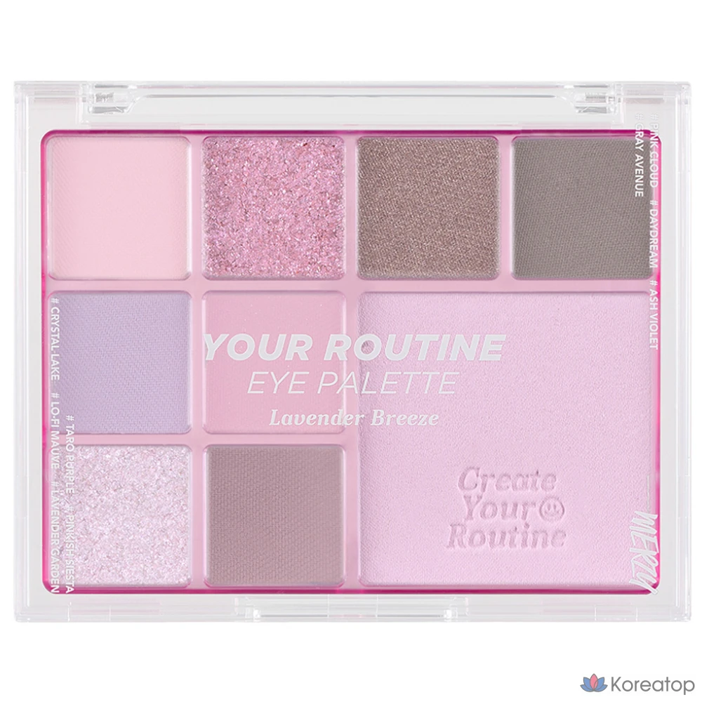 Палетка теней для век MERZY Your Routine Eye Palette, 12,3 г, оттенок Lavender Breeze, 1 шт.