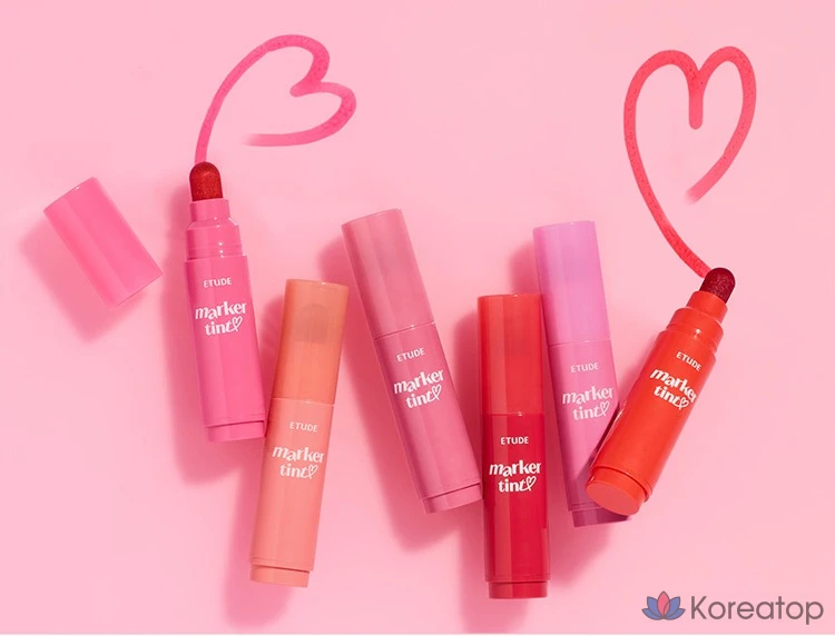 Тинт для губ Etude House Dear Darling Marker Lip Tint, оттенок 07 Персиково-абрикосовый, 1 шт.