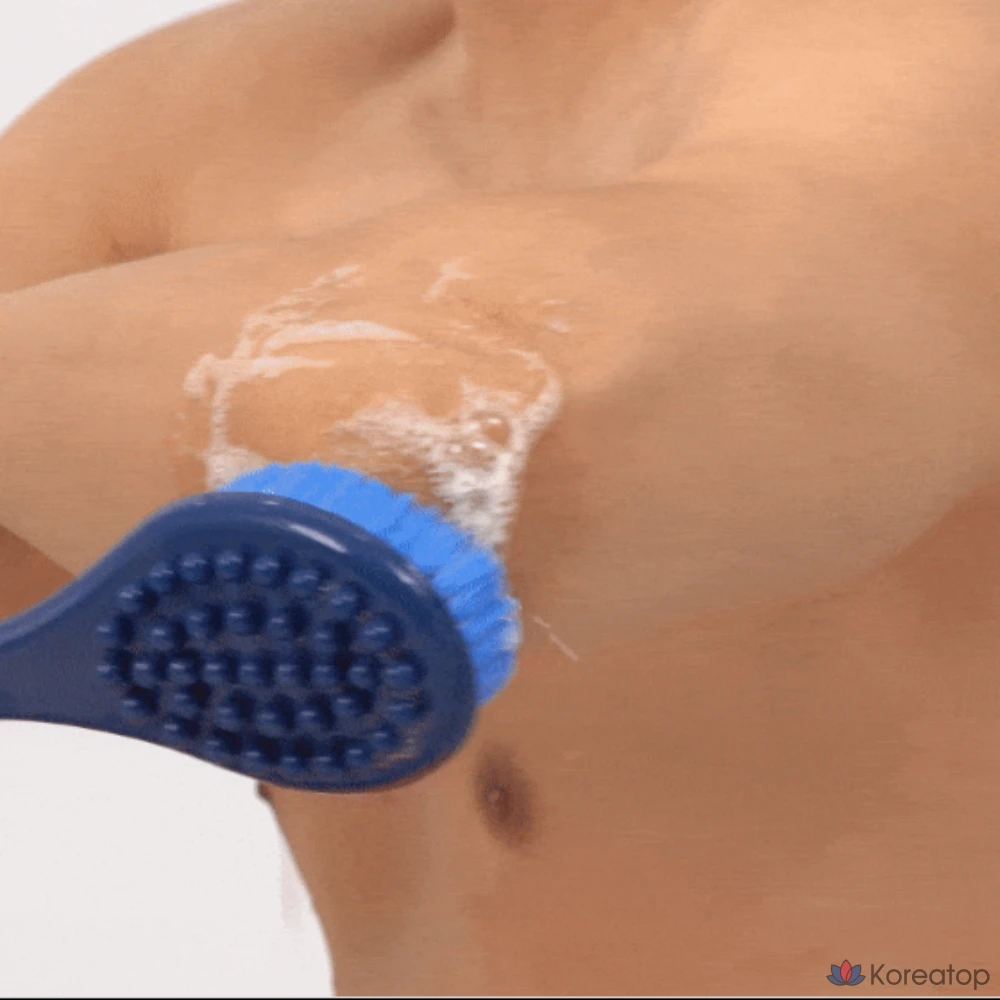 Универсальная щетка для тела Akei Derma+ Homme, темно-синяя, 1 шт., 2 шт., фото 8