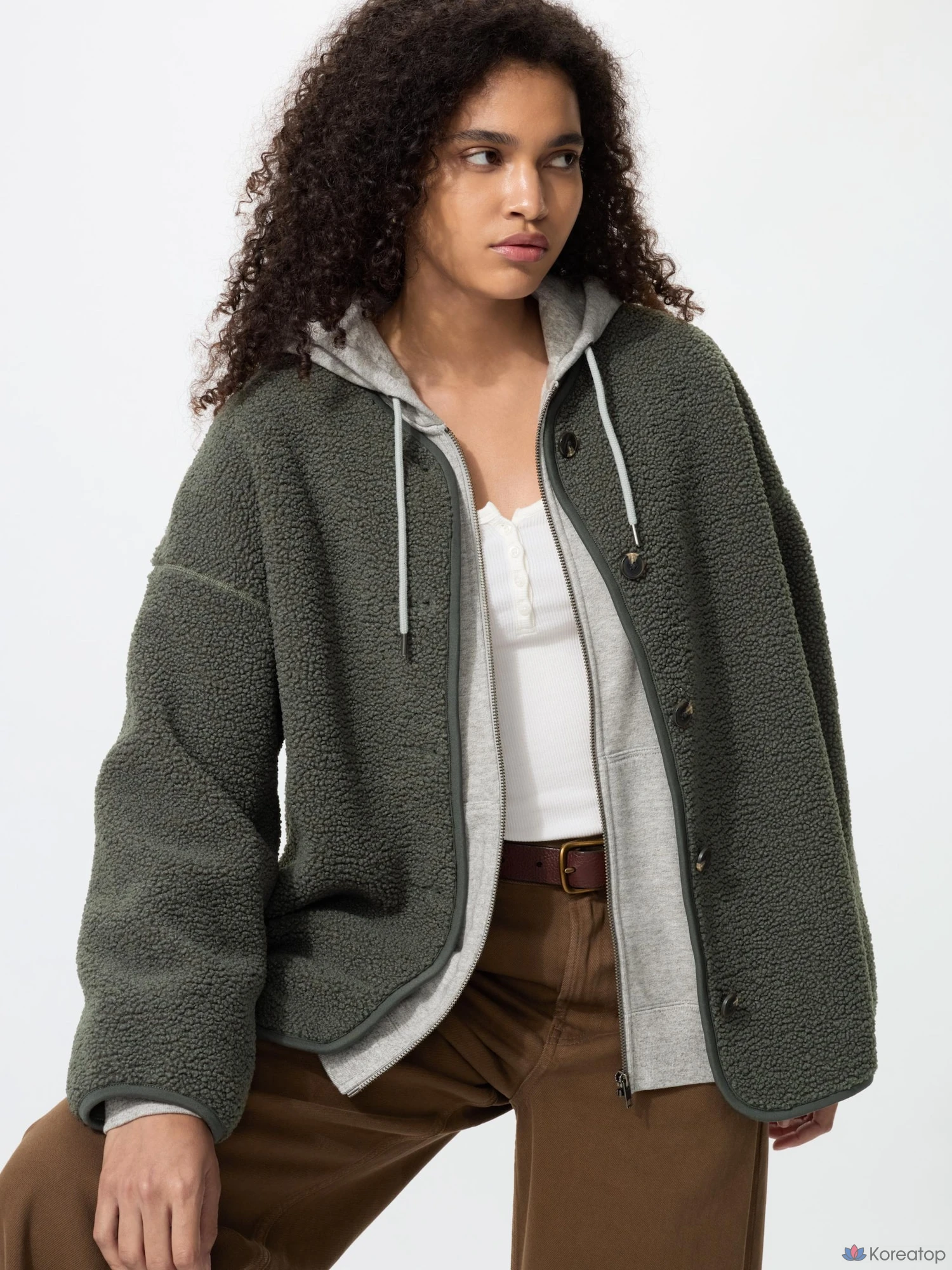 Кардиган Uniqlo Boa Fleece Relaxed Cardigan