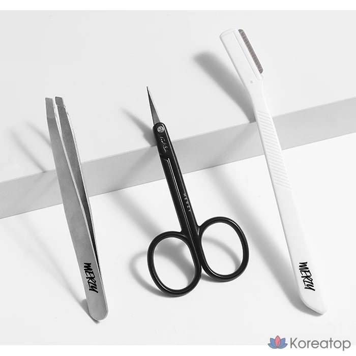 Набор из 8 белых ножей для коррекции бровей MERZY Probility., фото 6